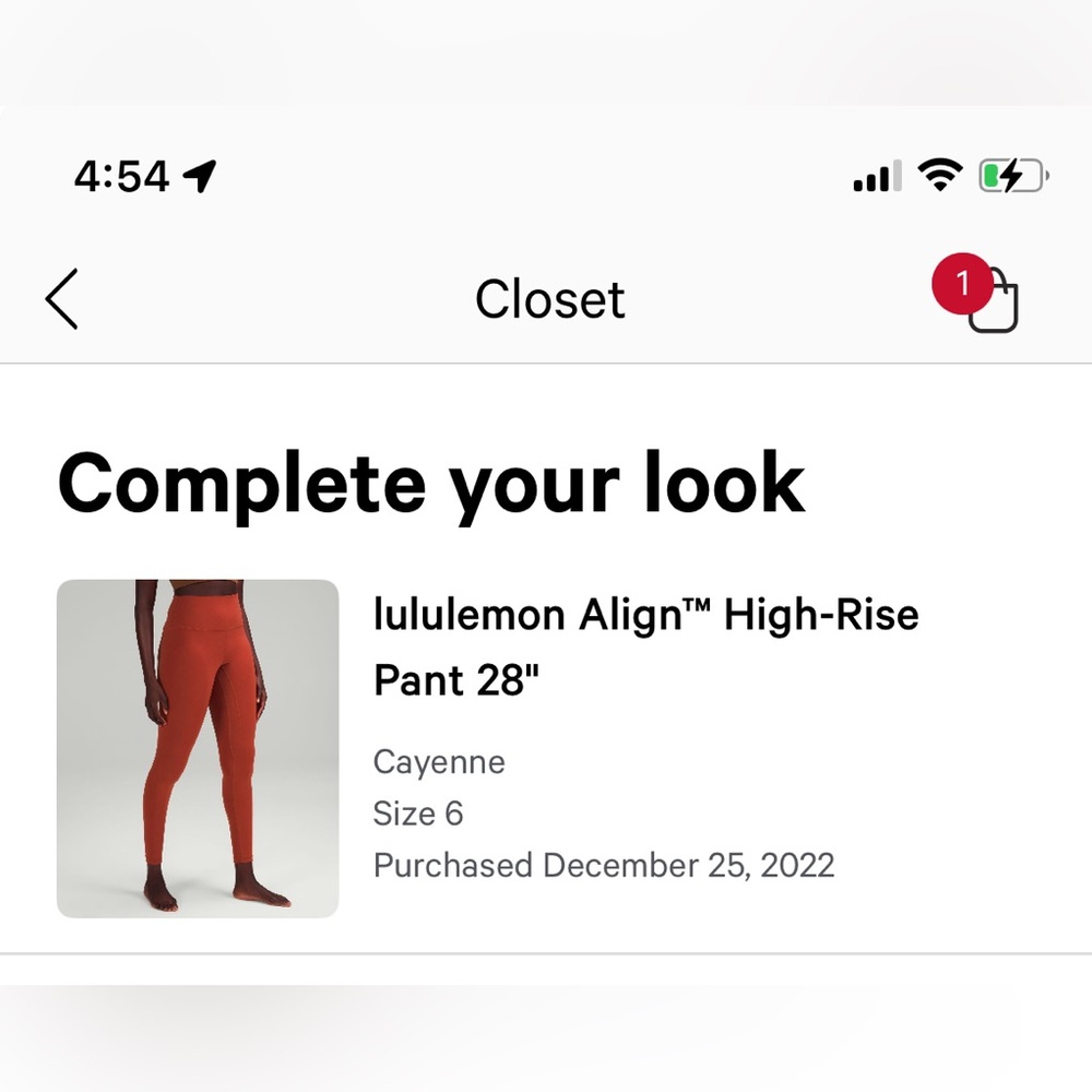 Lululemon Align High-Rise Pant 28" in Cayenne